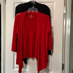 Red and black lightweight wrap 2 for 1